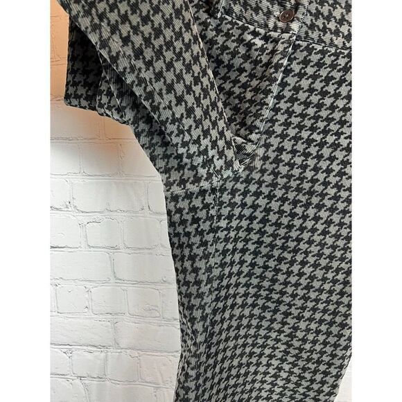 HAROLD'S houndstooth gray black corduroy stretch straight pants size 4 - Picture 5 of 6